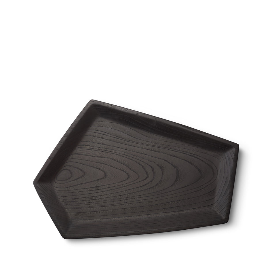 #10 Japanese Zelkova Pentagon Tray in Black Image 2