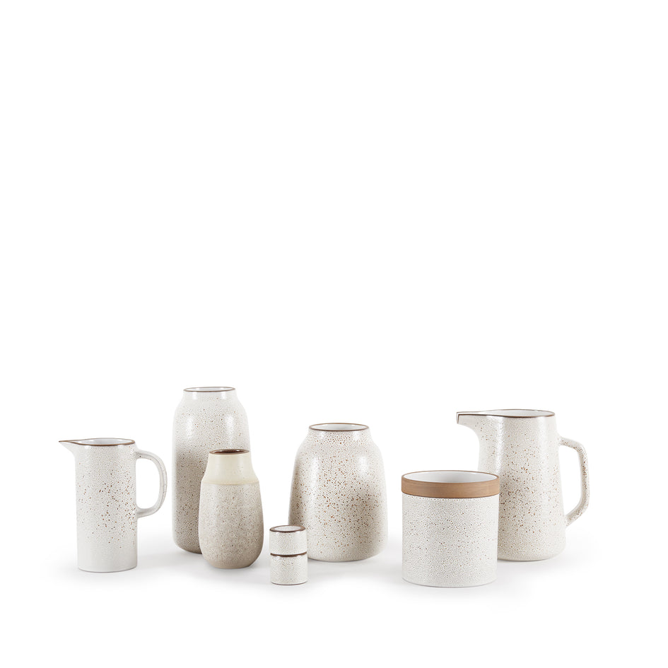 Utensil Crock in Opaque White and Matte Brown Image 6
