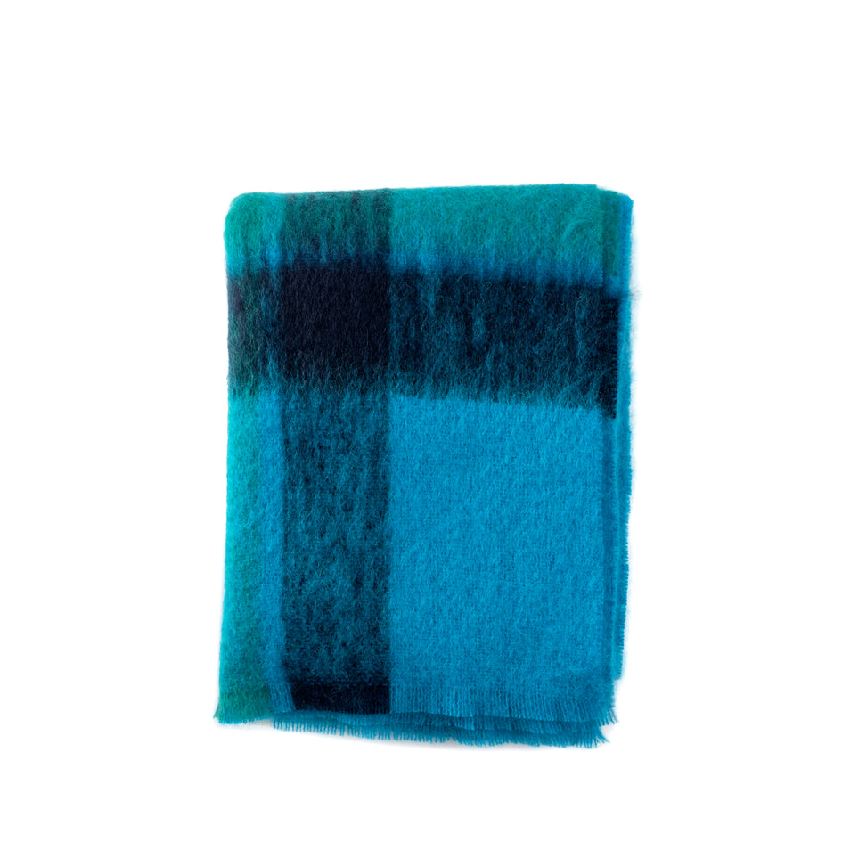 Mohair Ecosse Throw in Ultramarine Image 1