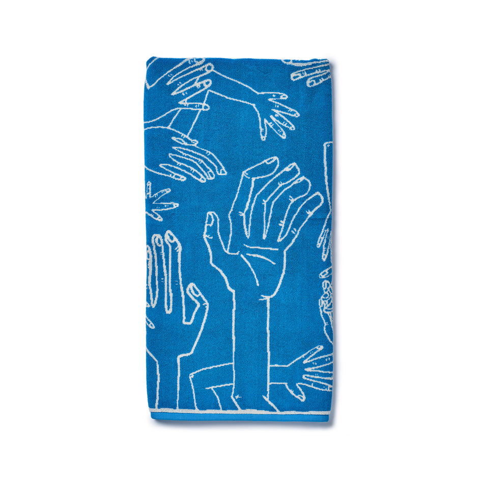 Hands Towel in Process Blue Image 1