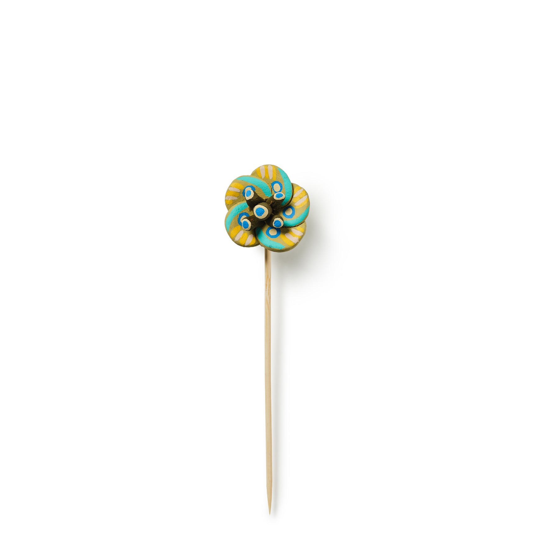 Ceramic Circle Flower in Lemon Rind Zoom Image 1