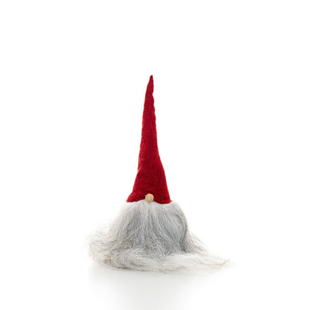 12" Gnome with Wood Base and Red Cap