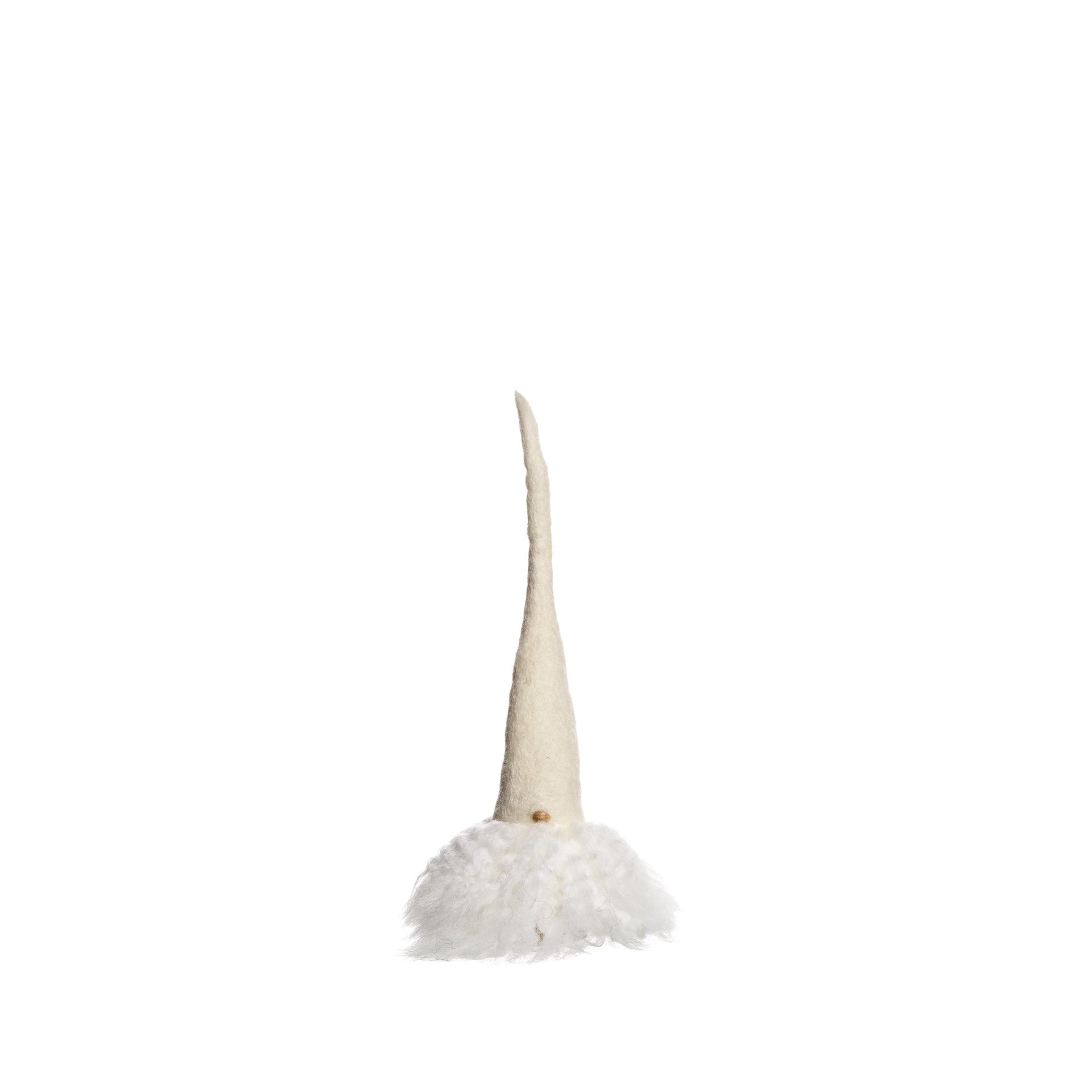 9" Gnome with Wood Base and White Cap Zoom Image 1