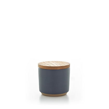 Heath Ceramics Container with Wooden Lid Indigo