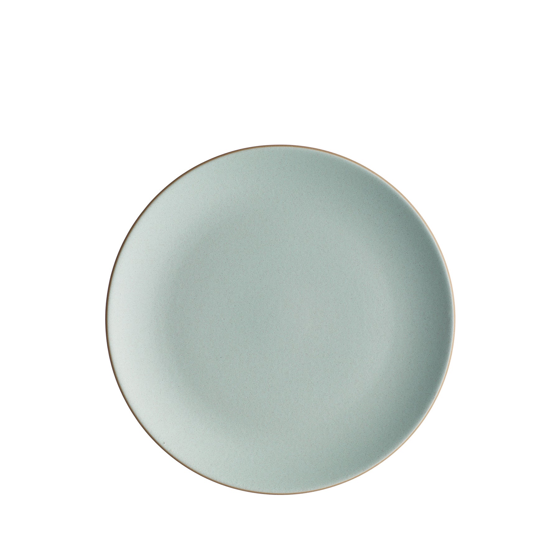 Dinner Plate in Aqua / Chocolate Brown Zoom Image 1