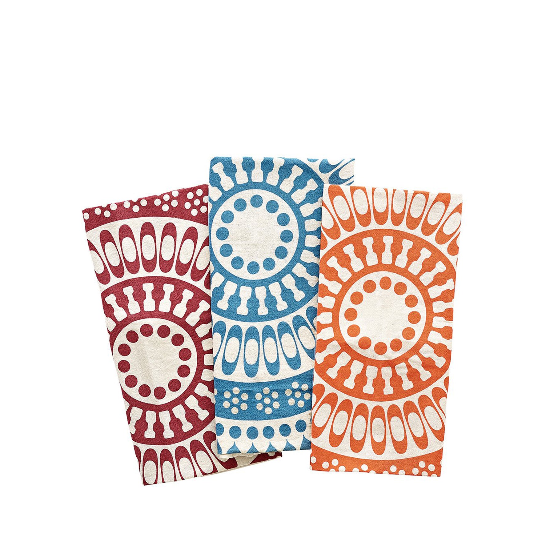 Flour Sack Tea Towels in Multi (Set of 3) Zoom Image 1