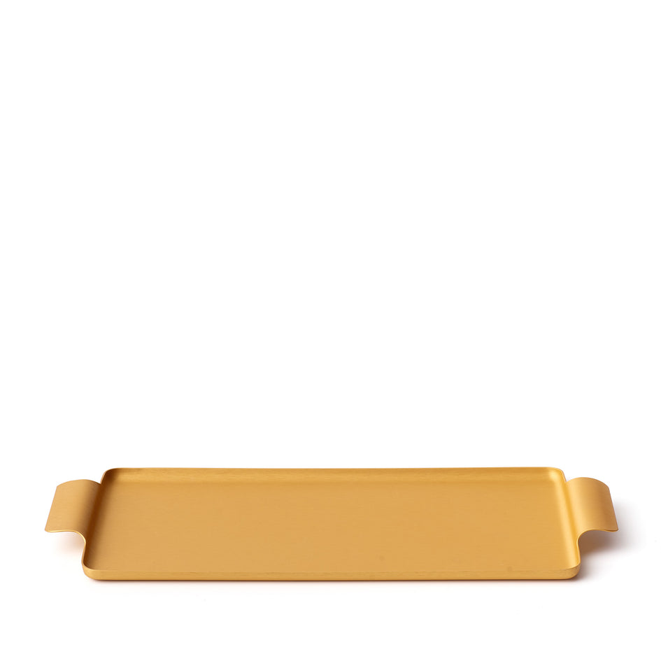 Pressed Tray in Gold 7 x 14 Image 1