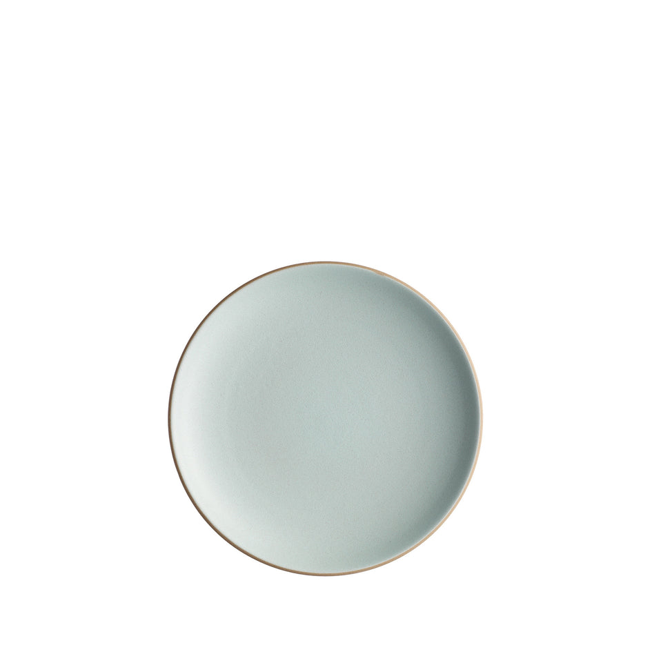 Coupe Salad Plate in Aqua / Chocolate Brown Image 1