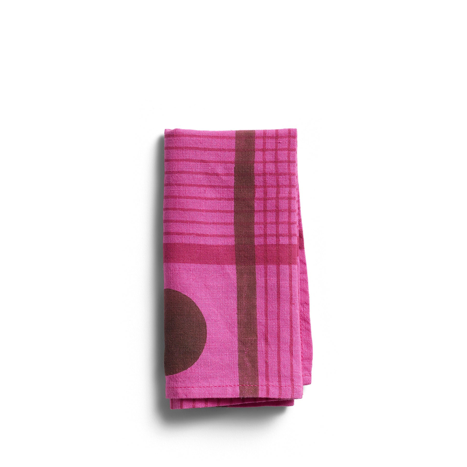 Plaid Napkin in Azalea Zoom Image 1