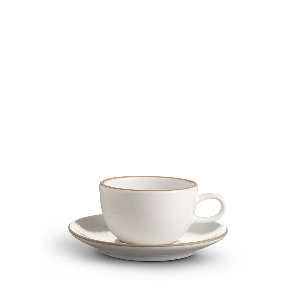 Teacup & Saucer in Opaque White Image 1